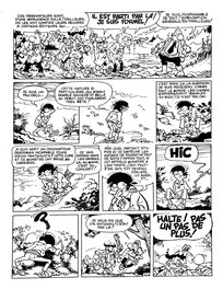 Greg - ACHILLE TALON - album Le Monstre de l'Etang Tacule - planche originale n°44 (1989) - Comic Strip