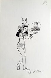 Lucien De Gieter - De Gieter - Papyrus "Thêti" - Illustration originale