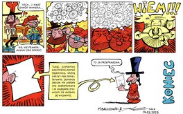 Comic Strip - Hirsute et bulle / Kudłaczek i Bąbelek