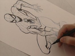 John Romita drawing this illustration