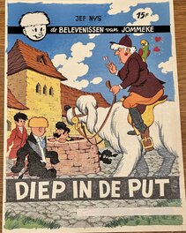 Jef Nys - Originele cover Jommeke - Diep in de put - Original Cover