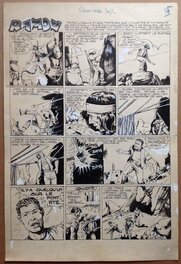 Comic Strip - Bordelet Rémy (RÉMY - Atelier Chott) Ramon le gaucho Planche Originale 1 (35) Encre de Chine petit format Rancho 12 année 50