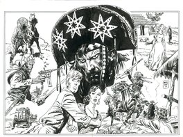 Jordi Bernet - Illustration originale Os Congaceiros 1979 - Jordi Bernet (Torpedo) - Original Cover