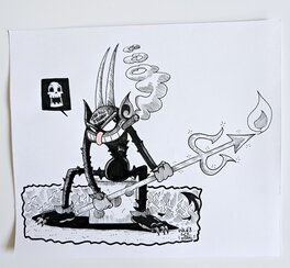 oTTami - Dessin original de l'Inktober 2022 : le Diable de Cuphead par oTTami ! - Illustration originale