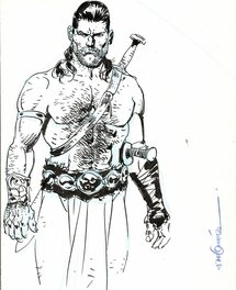R.M. Guéra - Conan Sketch - Illustration originale