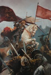 Paolo Grella - Couverture originale La sagesse des mythes Lancelot T02 Galerie Nicolas Sanchez - Original Cover