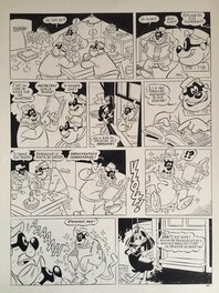 Marin, Donald Duck, Miss Tick et les monstres, planche n°3, 1985. Marin, Donald Duck, Miss Tick et les monstres, planche n°3, 1985.