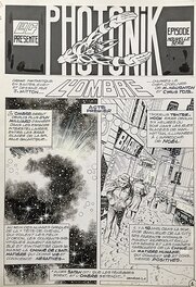 Planche originale - Mitton, Photonik#48, L'Ombre, Acte I, planche n°1, Spidey#84, 1987.