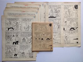 Comic Strip - Aloisi Franco (Alois Franc ou Aloïs - Atelier Chott) Giocondo 8 Planche Originale Encre Chine ,Rancho 22 S.E.R 1956 petit format