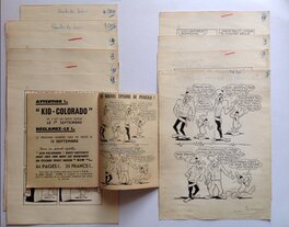 Comic Strip - Aloisi Franco (Alois Franc ou Aloïs Atelier Chott) Penicilo 10 Planche Originale Encre Chine ,Rancho 24 S.E.R 1956 petit format
