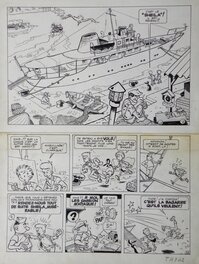 » Zig et Puce  » – Greg  – Tintin N° 30 – Planche originale n° 43 » Zig et Puce  » – Greg  – Tintin N° 30 – Planche originale n° 43