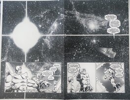 Jim Starlin - Thanos 6, Pages 9 & 10 - Planche originale