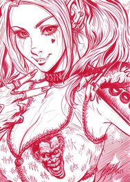 Angel Bazal - Harley Quinn - Illustration originale