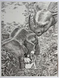 Ivan Brun - Rhinoceros Contre Elephant - Original Cover