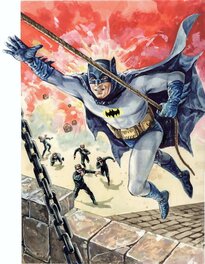 Toshio Okazaki - Batman | Koide Shinkosha's Panoramic Game - Illustration originale