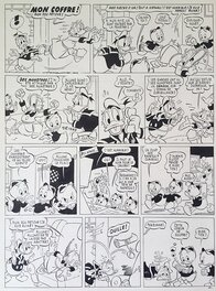 Claude Marin - Marin, Donald Duck, Miss Tick et les monstres, planche n°8, 1985. - Planche originale