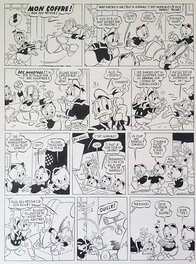 Marin, Donald Duck, Miss Tick et les monstres, planche n°8, 1985. Marin, Donald Duck, Miss Tick et les monstres, planche n°8, 1985.