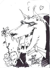 Clarke - Clarke : Dédicace loup (Mélusine) - Sketch