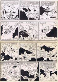 Bob De Moor - Nonkel Zigomar, Snoe en Snolleke - De Blauwe vinger - originele pagina - Comic Strip