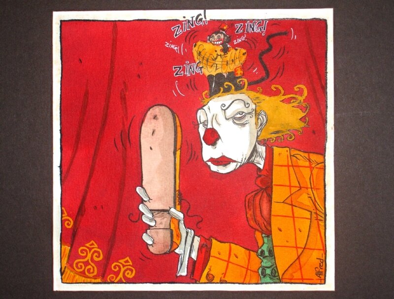 Alfred - Drole de clown - Original Illustration