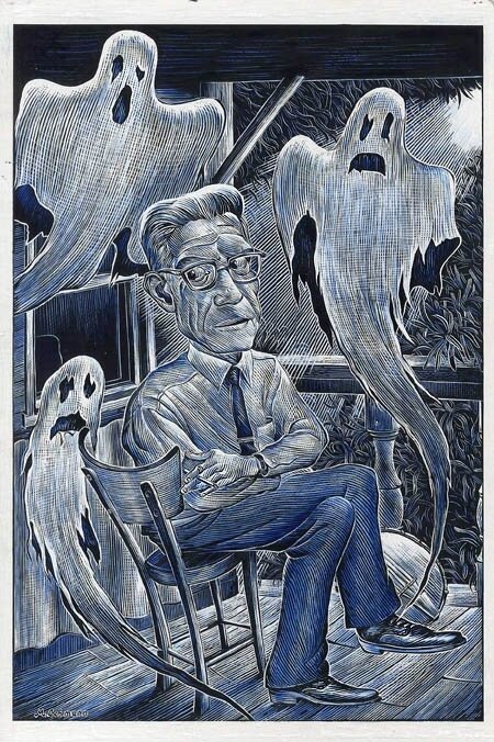 Lehmann - Portrait de Hobart Smith avec Fantômes - Comic Strip
