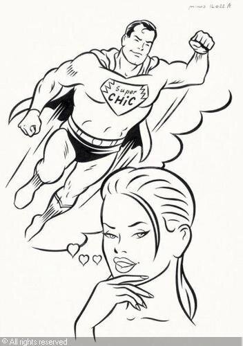Superman by Walter Minus - Original Illustration