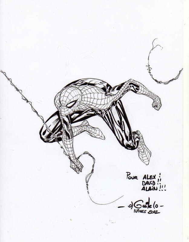 Spiderman par Guile Sharp, Guile - Dédicace