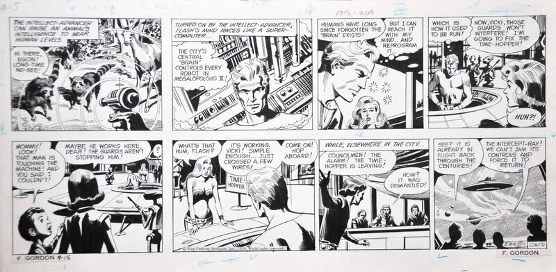 Dan Barry - Flash Gordon Sunday page 15 Sep 1974 - Comic Strip