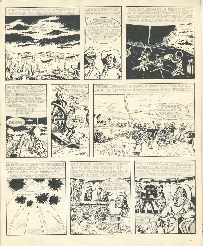 Jacques Devos, Steve Pops et les soucoupes volantes, planche 61 - Comic Strip