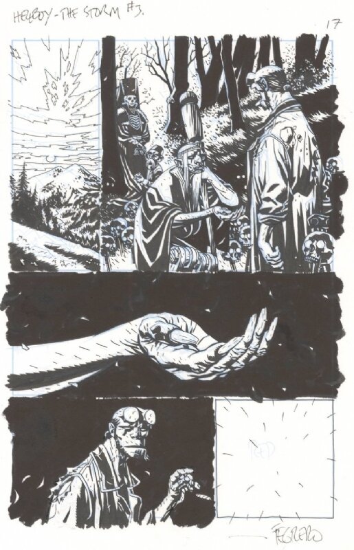 Duncan Fegredo, Hellboy, The Storm #3 p17 - Planche originale