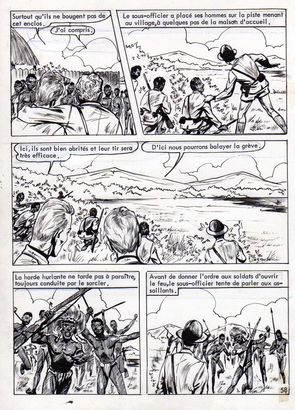 Guicha, Planche 58 de Biggles et les hommes léopards publiée par Artima - Comic Strip
