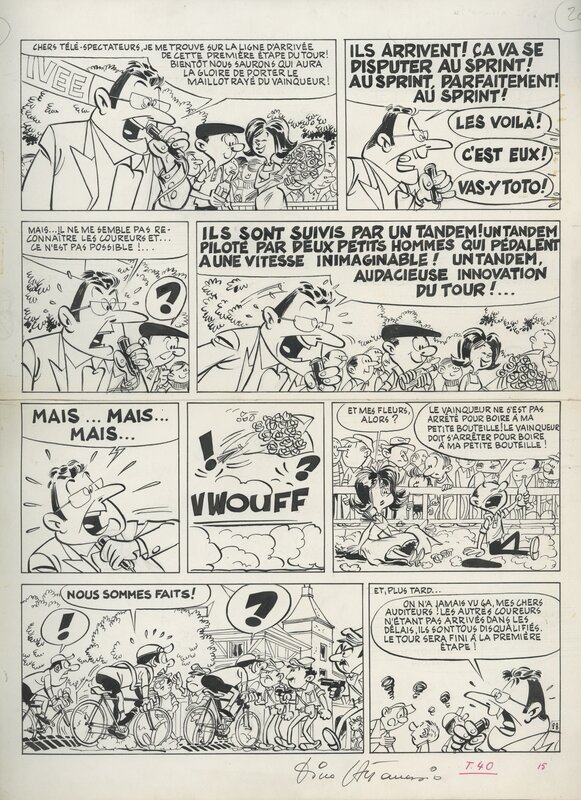 Dino Attanasio, Au rendez vous des cyclistes (1963) - Comic Strip