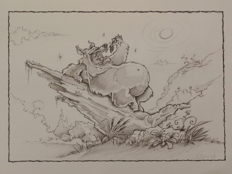 Bacchusbear by Wim Tilkin - Original Illustration