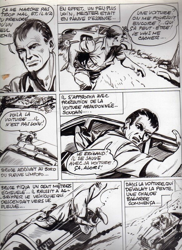 Pierre Dupuis, Alan Bruce - Planche d'une aventure indéterminée - Comic Strip