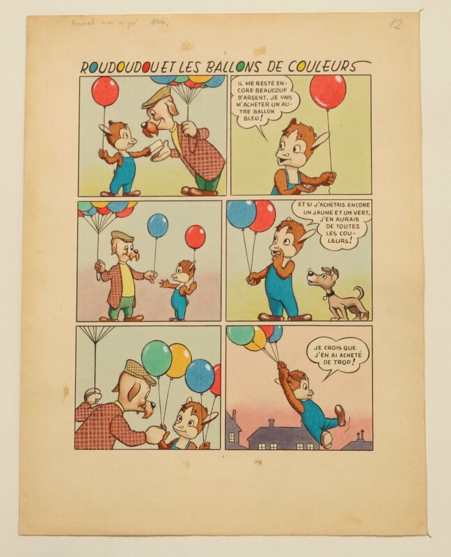 José Cabrero Arnal, Roudoudou et les ballons - Comic Strip