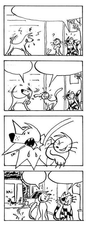 布朗夏貓 - Strip 016 par David Baran - Planche originale 布朗夏貓 - Strip 016 par David Baran - Planche originale