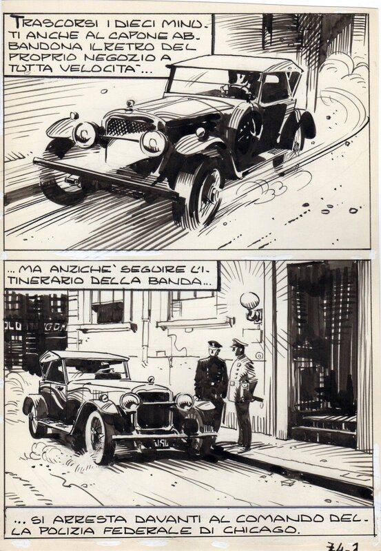 Mario Cubbino, Chicago scotta - Al Capone n°1, 1967 (Editions Brandt) - Planche originale
