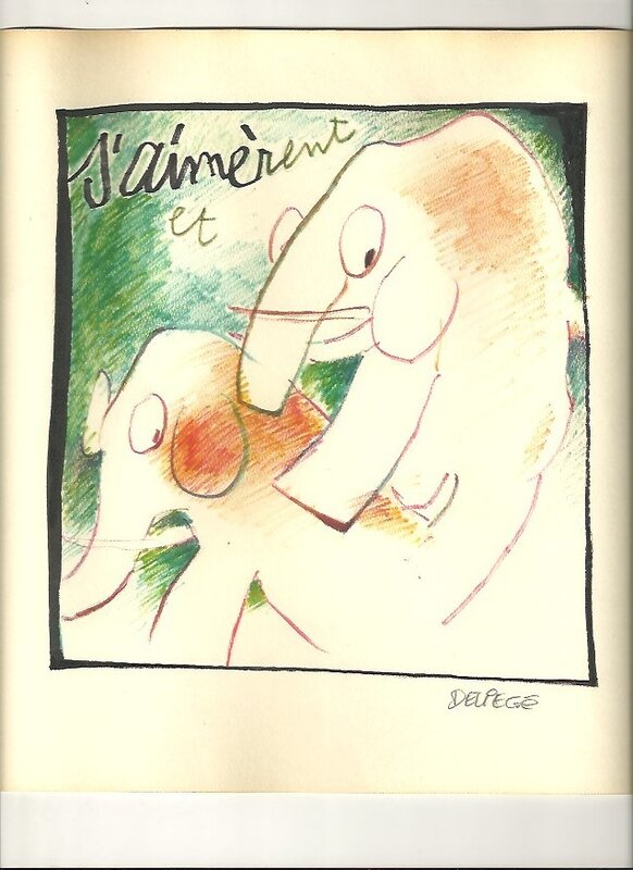 Les éléphants n 3 par Paul Deliège - Illustration originale