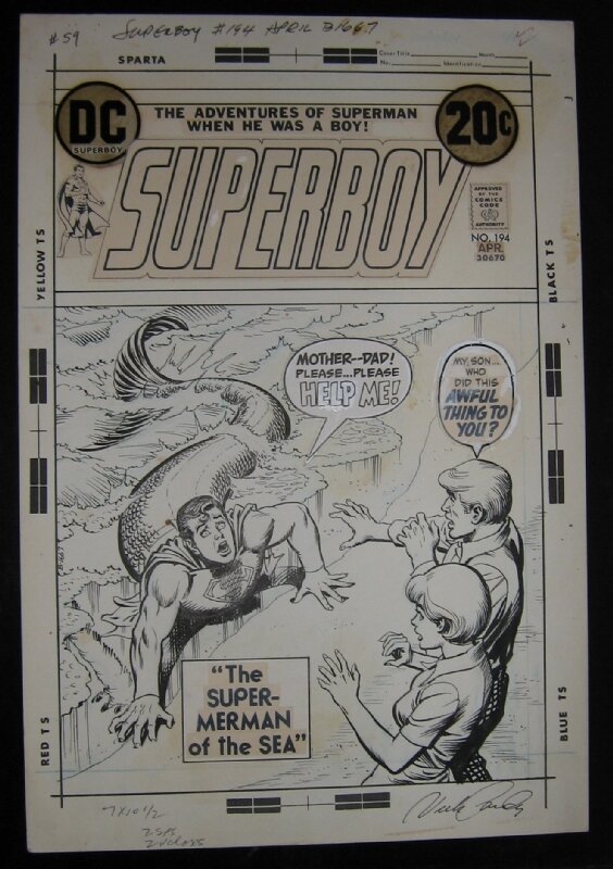 Superboy par Nick Cardy - Couverture originale