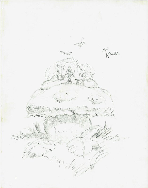 Mike Kaluta, Merci mon dieu, un champignon... - Original Illustration