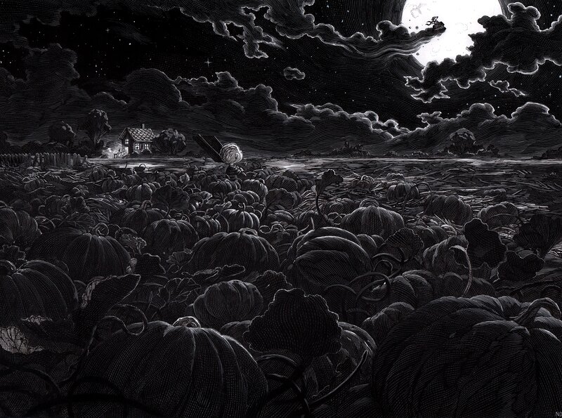 Nicolas Delort - It's the Great Pumpkin, Charlie Brown - Original Illustration