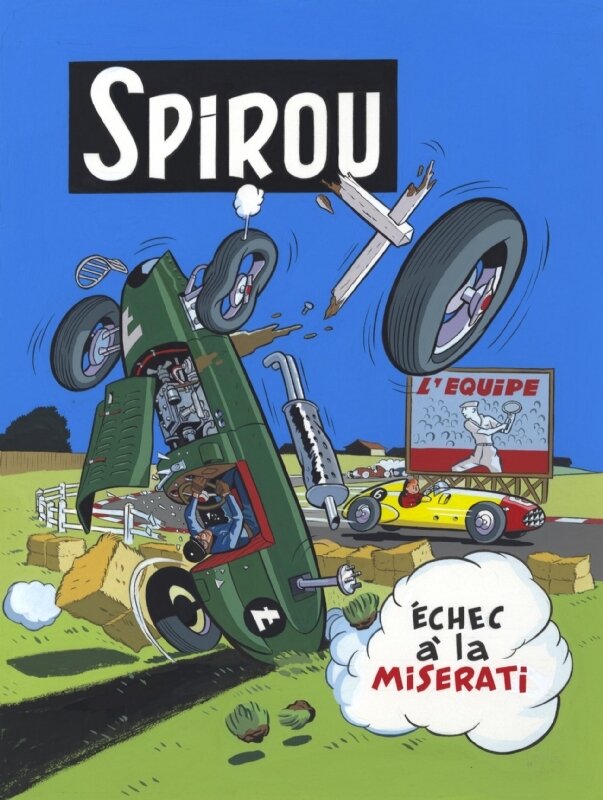 Hommage à Spirou by Olivier Schwartz - Original Illustration