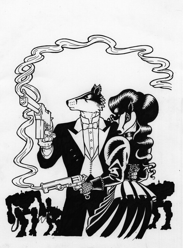 Bryan Talbot, Grandville Bête Noire cover - Original Cover Bryan Talbot, Grandville Bête Noire cover - Original Cover