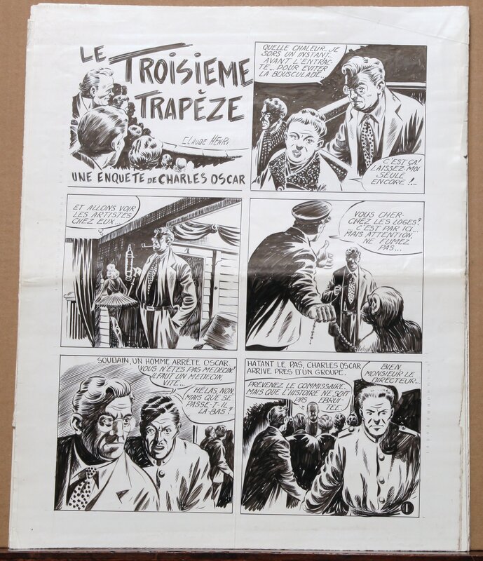 Claude-Henri Juillard, Le troisième Trapèze - charles oscar acrobatique !! février 1952 - Comic Strip