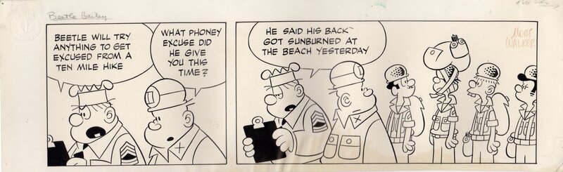 Beetle bailey par Mort Walker - Planche originale