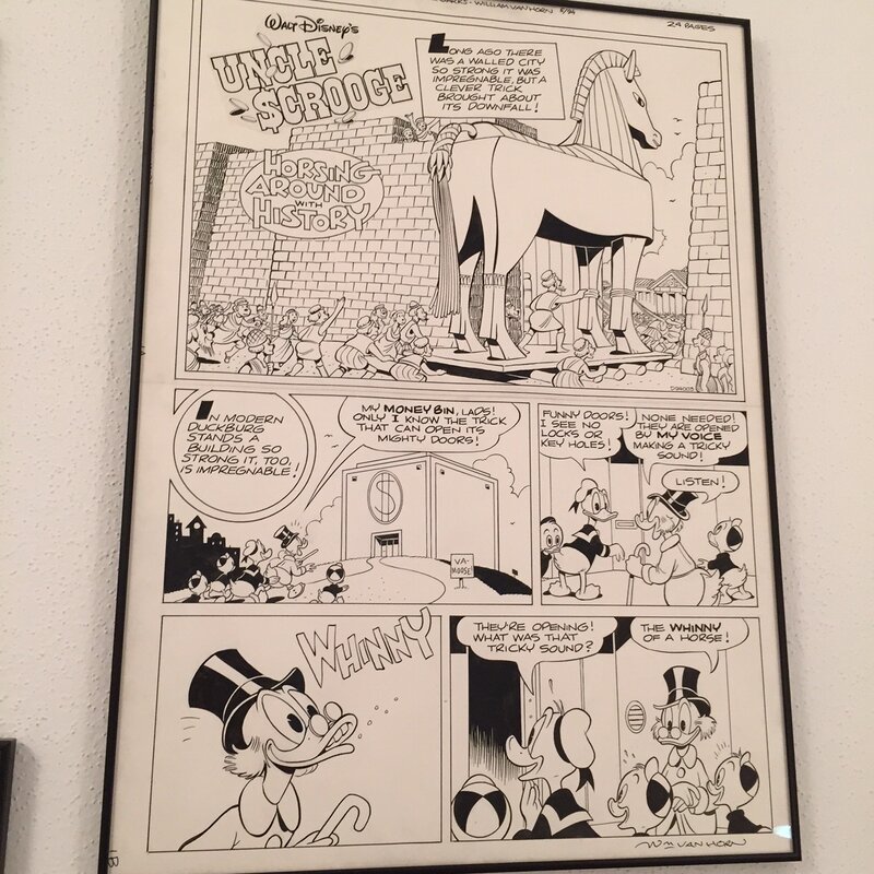 William Van Horn, Carl Barks, Uncle Scrooge - Horsing Around with History, Page 1 - Planche originale