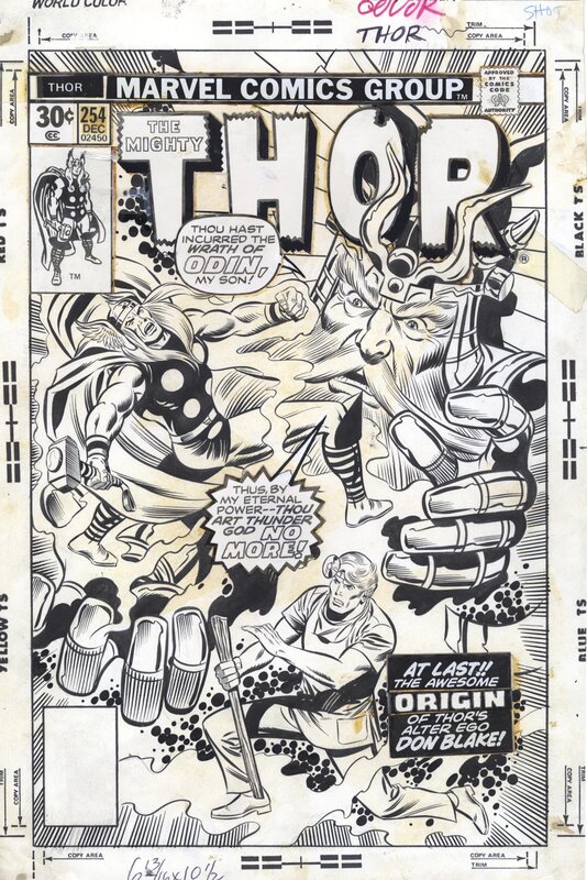 Rich Buckler, Joe Sinnott, Thor Cover, Issue 254 - Couverture originale