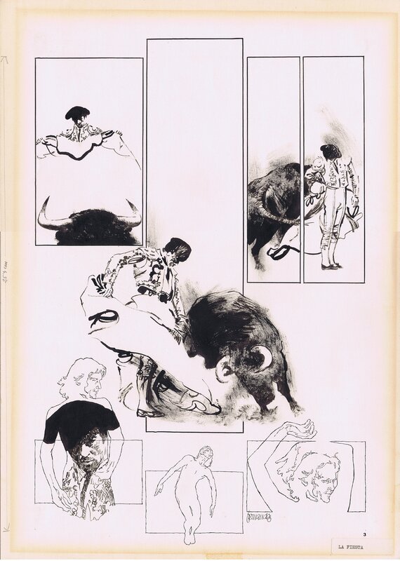 La Fiesta page 4 by Fernando Fernandez - Illustration originale La Fiesta page 4 by Fernando Fernandez - Illustration originale