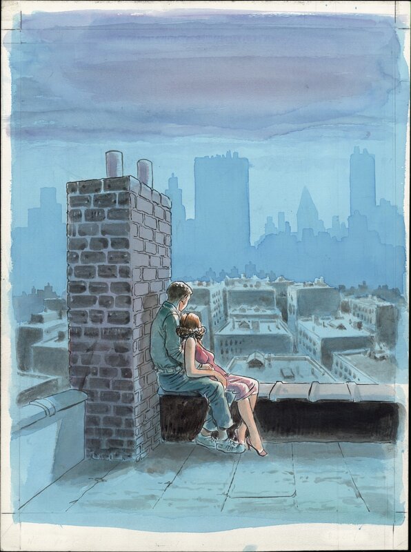 Will Eisner, Cover painting - New York - The big city - Couverture originale