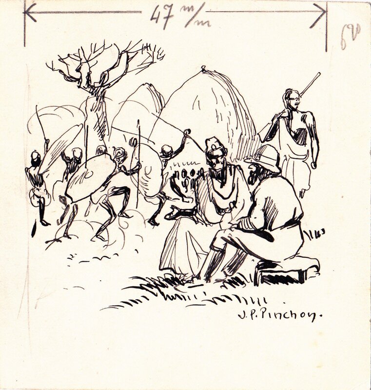 Joseph Porphyre Pinchon, Illustration parue dans le journal Benjamin - Illustration originale